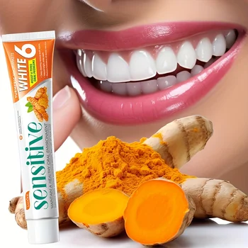 Turmeric Toothpaste for Fresh Breath, Deep Cleaning, and Whitening Teeth 100g 1