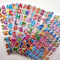 10 Sheets Letters Numbers 3D Puffy Stickers English Alphabet Birthday Festival Gift for Adult Boy Girl Scrapbook Decoration 1