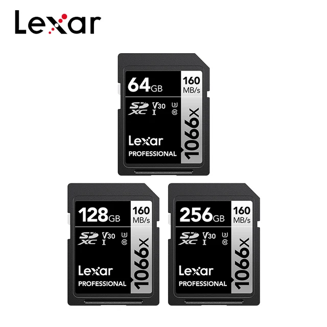 Карта памяти Lexar V30/U3/C10/SDXC, 1066/128/256 ГБ 1