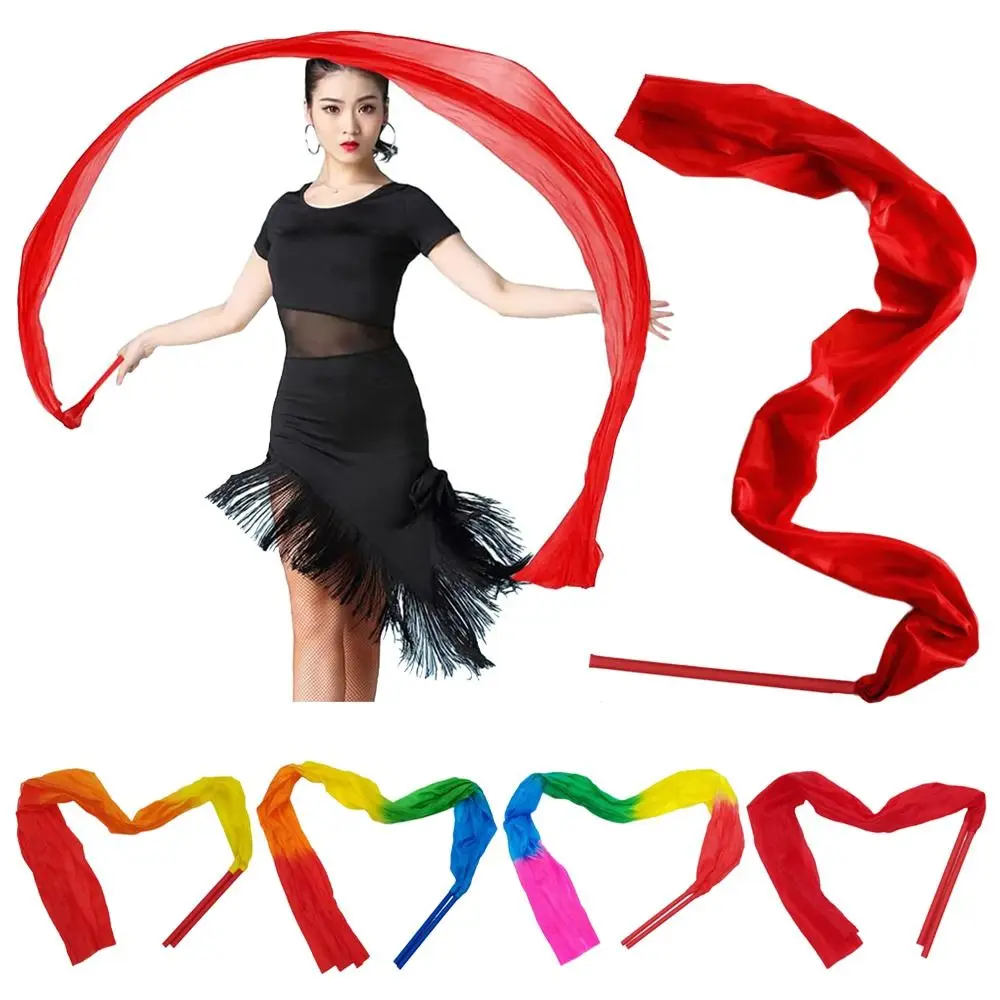 Colorful Silk Dance Ribbons With Rod for Gymnastics and Dance