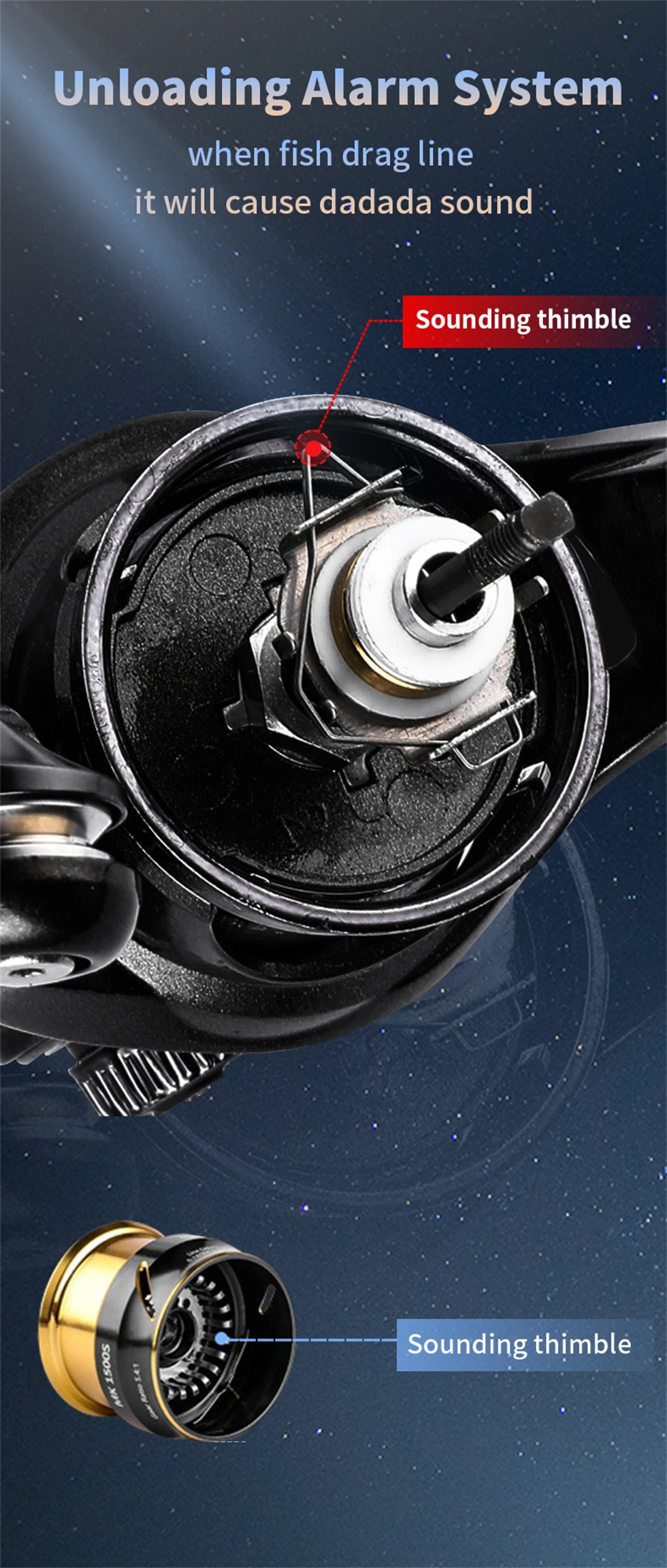 CMAN MK Ultraleichte Spinnrolle, Gewicht 147g, Übersetzung 5,4:1, maximale Bremskraft 6kg, 6+1 Kugellager, wasserdicht, Bass- und Forellen-Spinnrolle – Detail 6