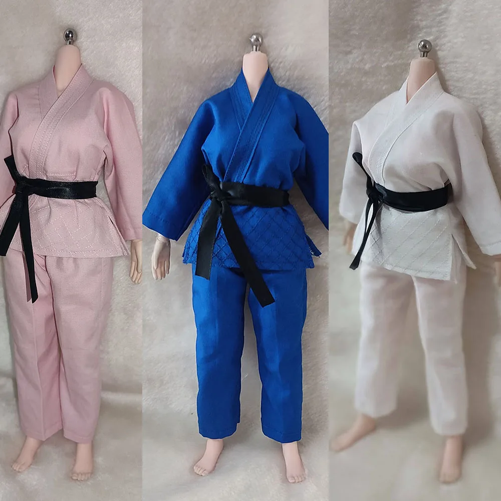 

3 Colors 1/6 Scale Female Soldier Kimono Judo Suit Kickboxing Practice Costume Clothes Set For 12 inch Action Figure Dragon