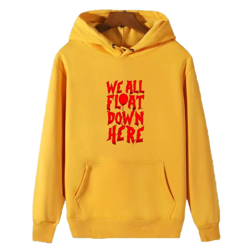 

All Float Down Here Slogan Penny wise Classic graphic Hooded Shirt winter thick sweater hoodie Hooded Shirt Men's sportswear