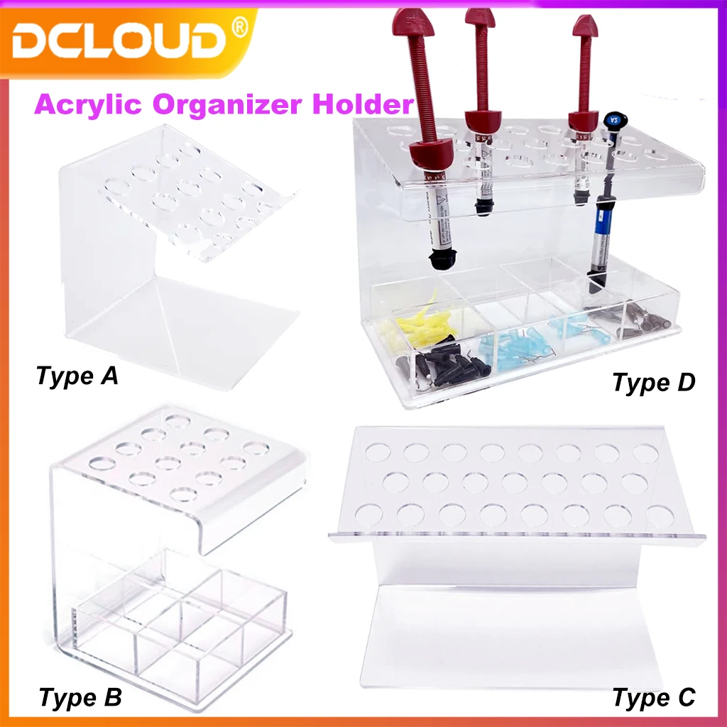 Dental Composite Resin Holder Syringe Acrylic Organizer Case Frame
