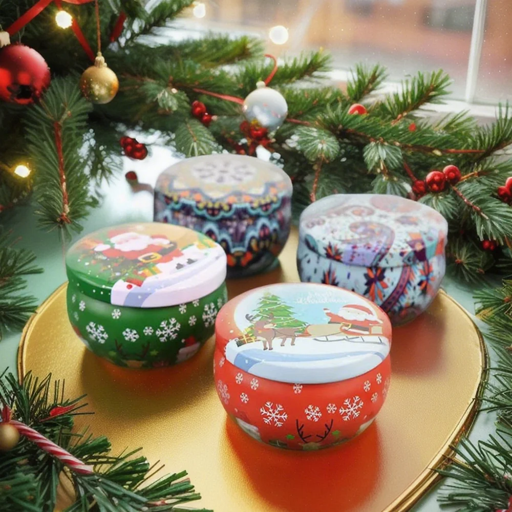 DOTBUY-SHOP Contenant Pour Bougie, Boîtes à Bougies De Noël