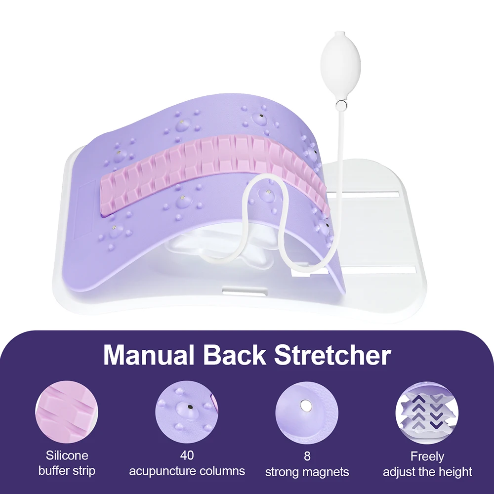 Adjustable Back Massager Airbag Waist Neck Support Massage Lumbar Cervical Muscle Relax Stretcher Posture Massager