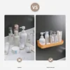 Self Adhesive Bathroom Shelves Wall Mounted Storage Rack Box Toilet Washstand Punch Free Shampoo Holder Bathroom Accessories 4