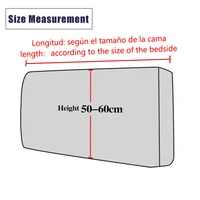 Housse de tête de lit imperméable pour couvre-lit extensible Queen, housse de protection anti-poussière en velours pour tête de lit 2