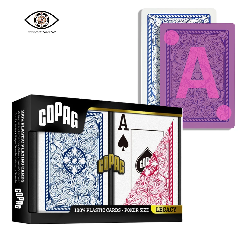 

Copag Legacy Series Marked Cards, PokerSize, Jumbo Index, Plastic Magic Show Decks, Anti Cheating Poker