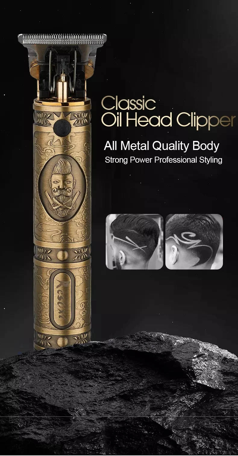 Description Picture 3 of itemT9 USB Wireless Stainless Steel T Blade Sharp Hair Trimmers Men Shaver Rechargeable Baldheaded Hair Clippers Cutting Machine