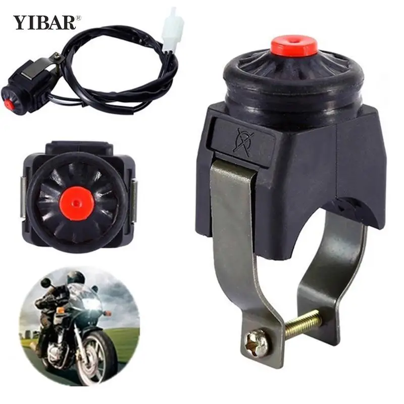 

Motorcycle Kill Switch Red Push Button Horn Starter Dirt Bike ATV UTV Dual Sport For 22mm Handlebar Mounted Bars
