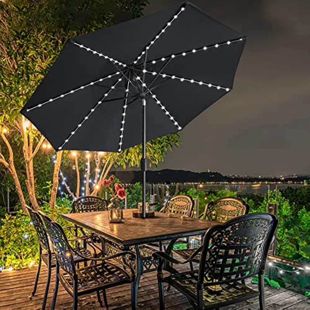 EliteShade USA 10-Year-Non-Fading Sunumbrella Solar 9ft Market Umbrella  with 80 LED Lights Patio Umbrellas Outdoor - AliExpress