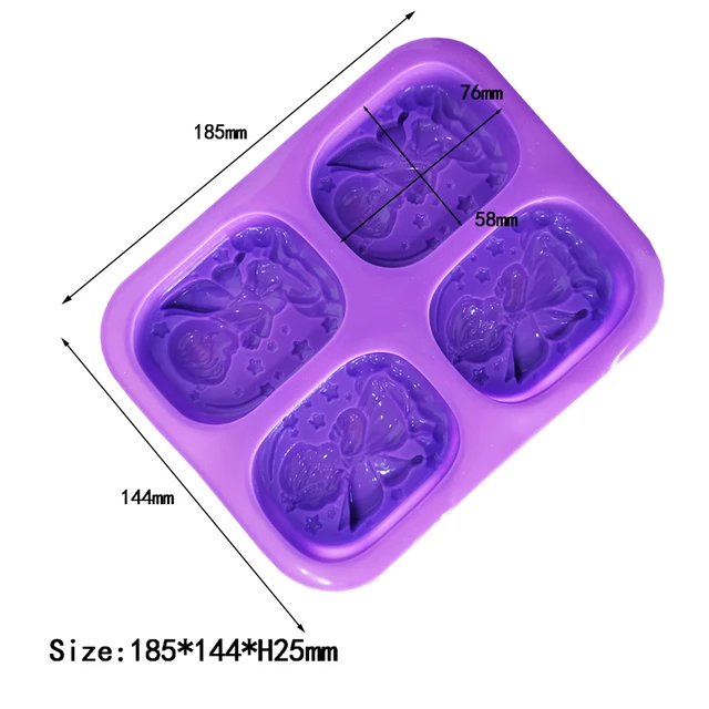 4 Cavities Round Soap Silicone Mold Handcraft Soap Resin Plaster Making  Tools DIY Chocolate Candy Ice Cube Baking Mould Gifts - AliExpress