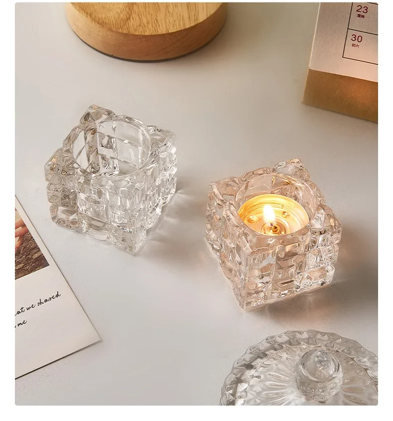 Nordic Style Square Glass Candle