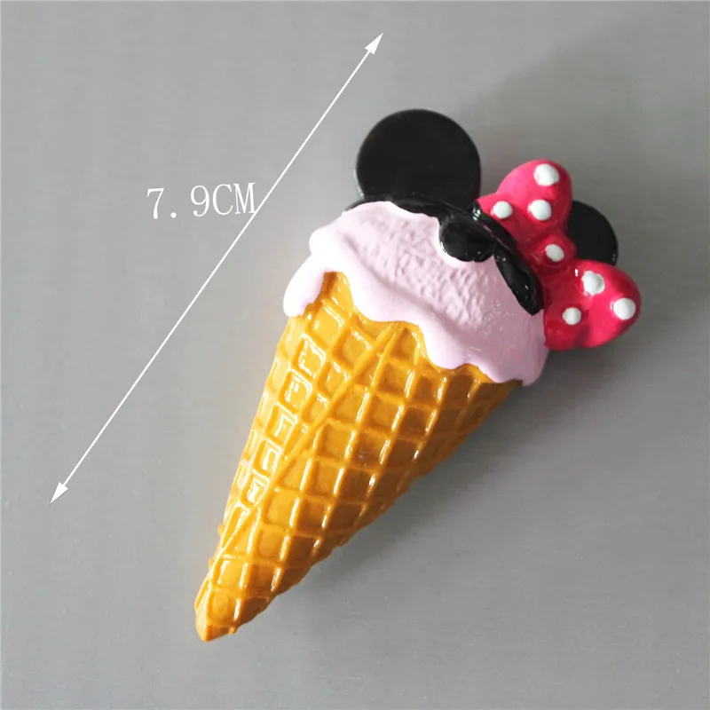 Charming 3D Resin Ice Cream Cone Refrigerator Magnet