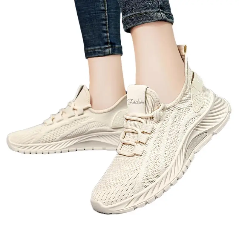 

Women's Lace-Up Sneakers Lace-Up Women's Sneakers For Running Joggling Soft Women's Shoes Breathable Casual Sneakers For Walking