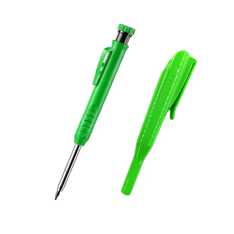 Durable Carpenter Pencil with Refill Lead and Built-in Sharpener for Precision Woodworking