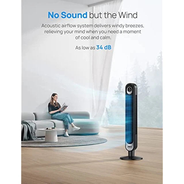 Dreo Tower Fan 42 Inch, Cruiser Pro T1 Quiet Oscillating Bladeless Fan with  Remote, 6 Speeds, 4 Modes - AliExpress