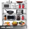 Stainless Steel Shelving 48x18.5 Inch 5 Tier Adjustable Shelf Storage Unit Stainless Steel Heavy Duty Shelving for Kitchen 6
