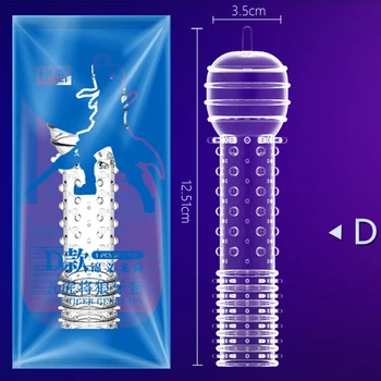 Reusable Condoms Male Penis Extension Enlarge Sleeves Sperm Lock Cock Ring Dildo Cover Adult Sex Toys For Men Delay Ejaculation 5