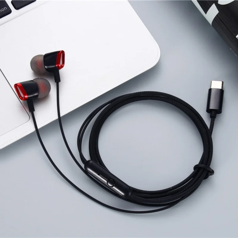 AAA TYPE C Wired Headphones with Microphone HiFi Bass  Earphone Stereo Music Headphone Headset Mp3 Sport Phone Earbuds Micro 3