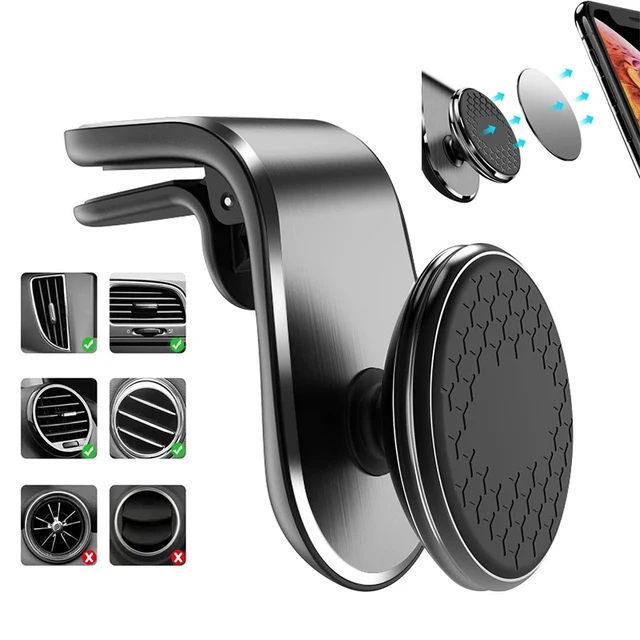 Magnetic Car Phone Holder Air Vent Clip Mount 360° Rotation Mobile Bracket GPS Cell Phone Stand in Car For IPhone Samsung Huawei
