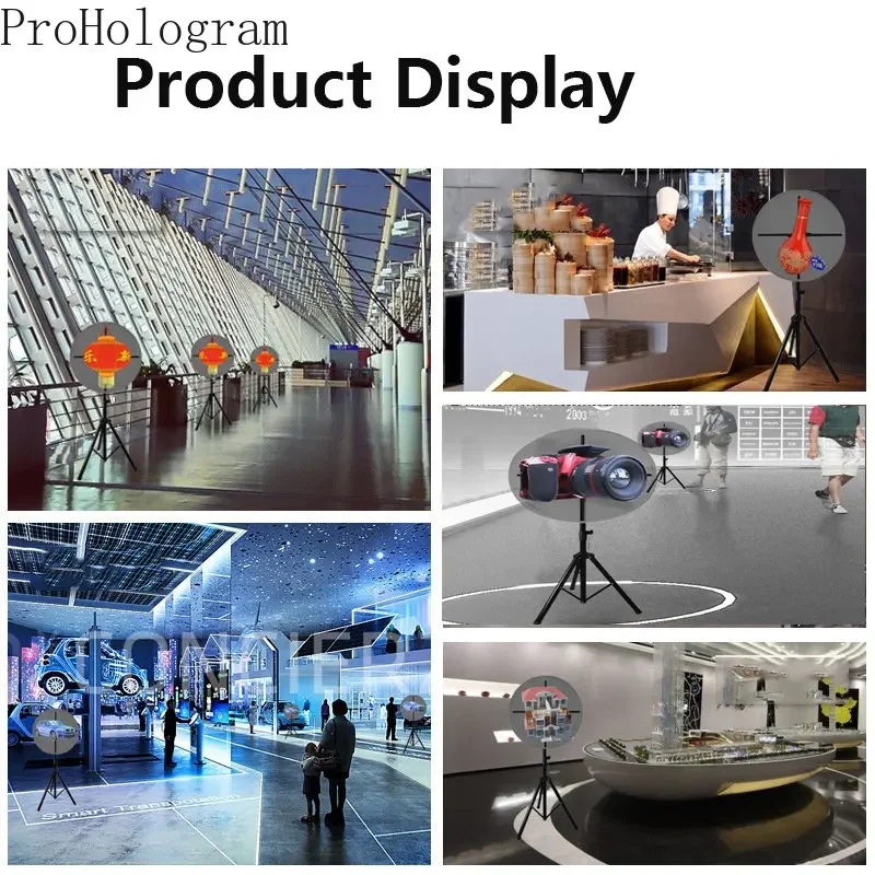 3D Projector Fan Stand Tripod Portable Advertising Fan Tripod Stand for 3d Hologram Projector Adjustable Bracket