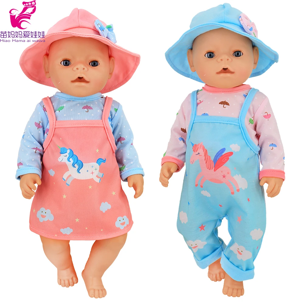 43 Cm Baby Doll Clothes Set 18" Doll Outfit Baby Girl Gift 40 Cm Nenuco Ropa Y Su Hermanita Toys Wears 2