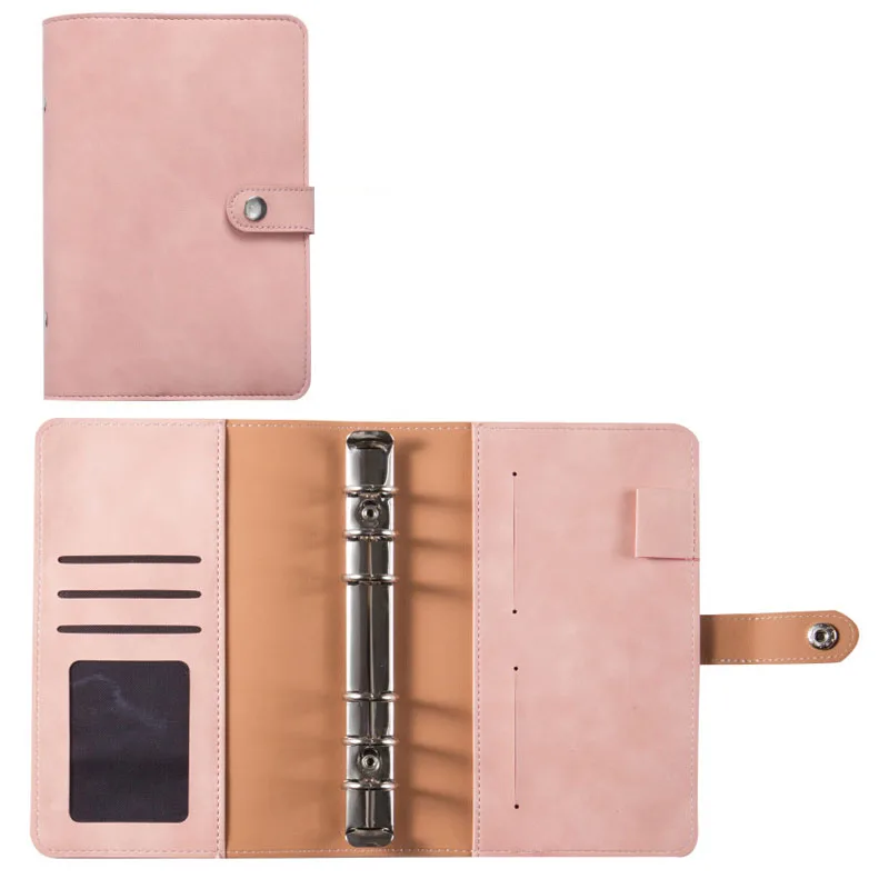 Deluxe PU Leather Budget Planner Binder with Cash Envelopes and Storage Pockets