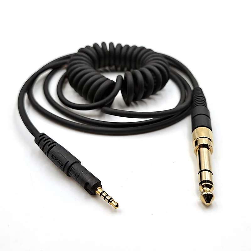 Replacement Coiled Audio Cable For Pioneer DJ HDJ CUE1 HDJ CUE1BT HDJ X5 HDJ X7 HDJ S7, Spring Extension Audio Cable With 3.5mm Plug And 6.3mm Adapter - View #5