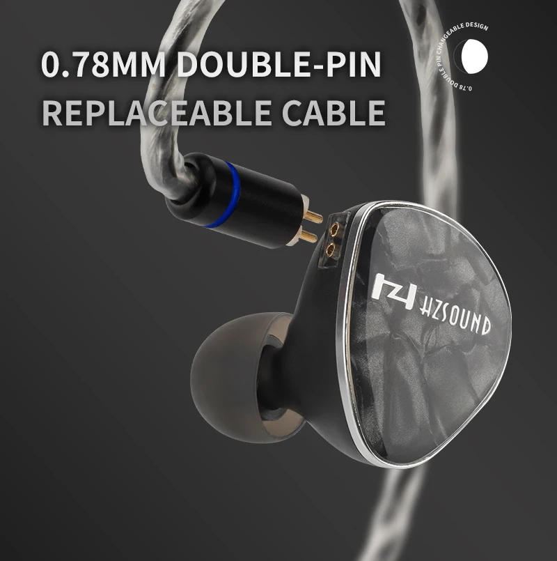 HZSOUND LUNA CNC Metal Shell Wired Headphones In Ear Monitor Noise Cancelling Earphone With 0.78 2Pin 3.5/4.4mm Replaceable Plug 6