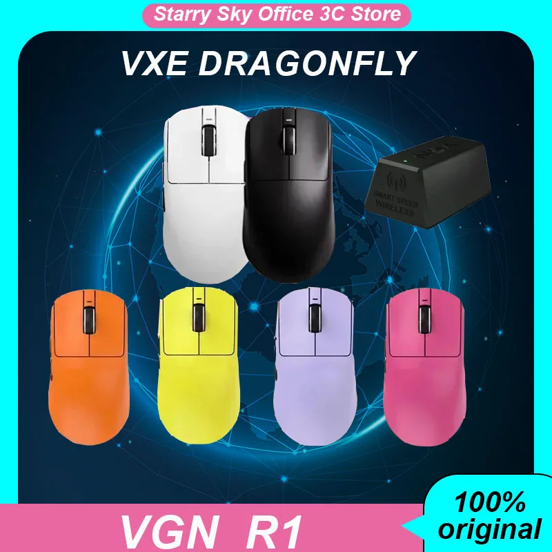 

VGN Vxe Dragonfly R1 Wireless Mouse Paw3395 Low Delay High Endurance Light weight 2KHz Game Office Mouse Pc Accessories gift