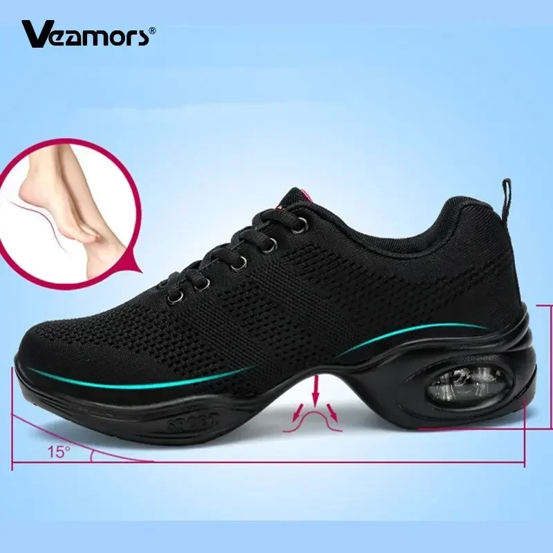 Jazz Dance Shoes For Women's Dance Sneakers Lightweight Breathable Woman Dancing Shoes 4