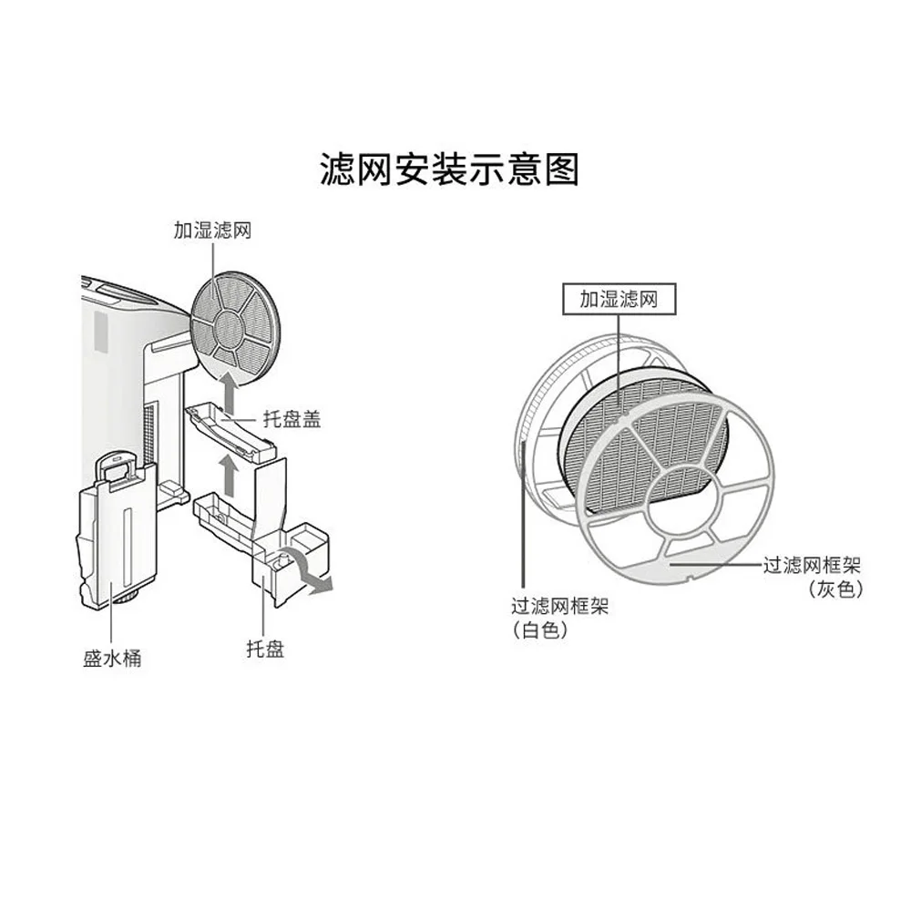 vhbw 4x elemento de humidificación reemplaza Sharp FZ-A60MFE, FZ-A61MFR