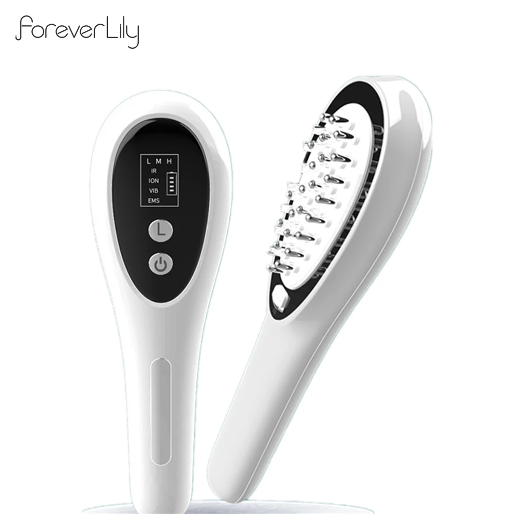 Electric Massage Comb ION Hair Care EMS Vibration Massage Hair Growth