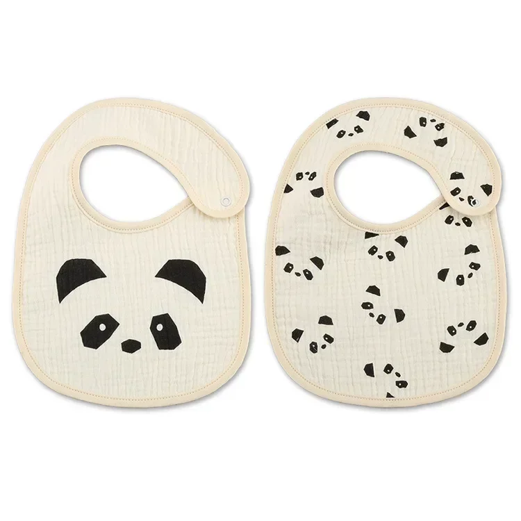 2pcs Summer Waterproof Baby Bibs Cute Cotton Infant Bib Newborn Burp Cloths for Kids Boy Girl Soft Feeding Saliva Towel 3