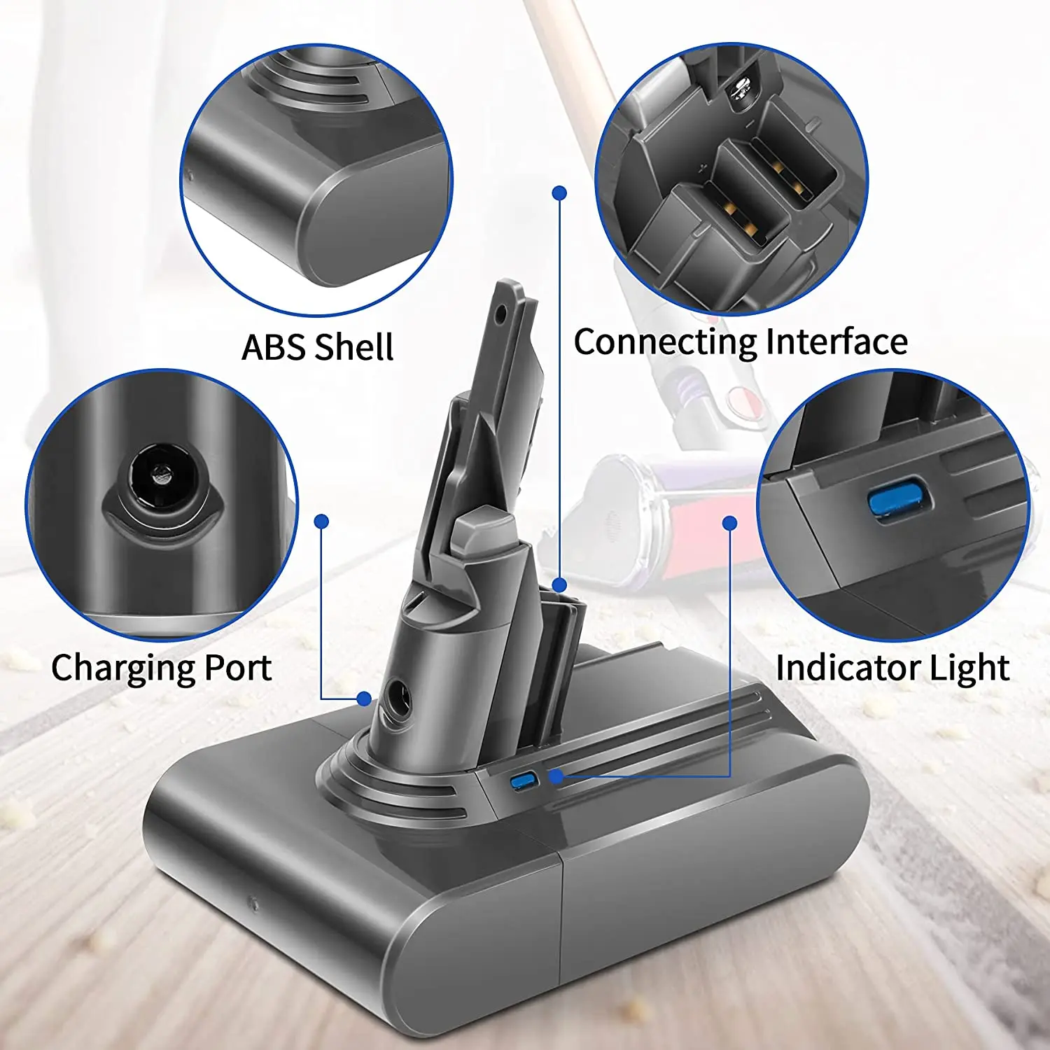 21.6v 6.0ah For Dyson V7 Battery 