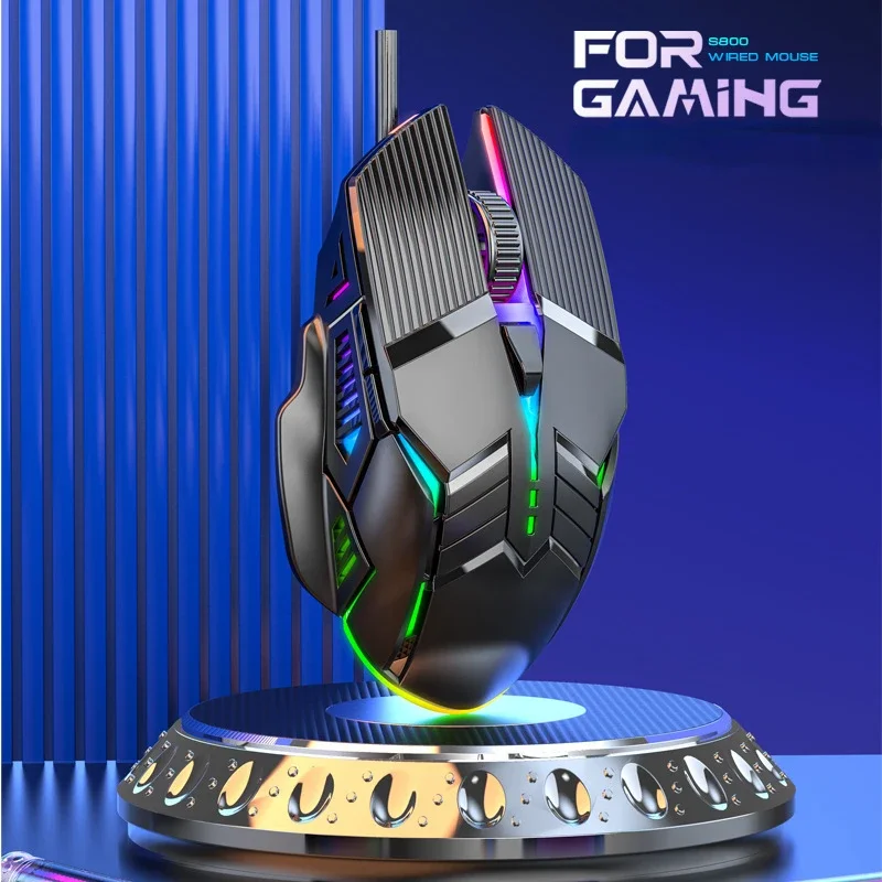Wired Mouse Ergonomic Mouse Gaming Mouse 3200DPI Ergonomic Wired Gaming Mouse USB Computer Mouse Gaming RGB Mause Gamer 6 Button LED Silent Mice for PC Laptop
