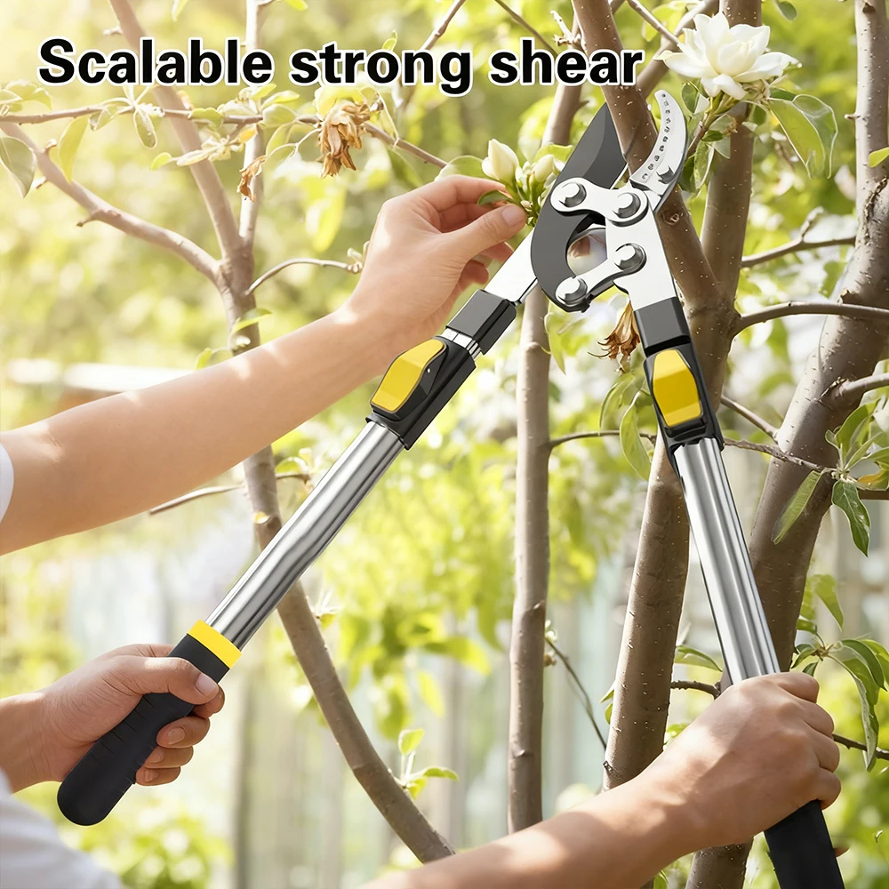 정원 나무 가지치기 가위, 높은 가지 가지치기 도구, 긴 손잡이 과일 수확기, 정원 도구