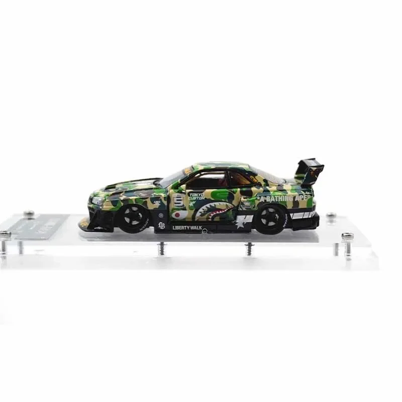 LBWK ER34 スカイラインGTR 1/64 APE×LBWK SW In Stock 1:64 LBWK GTR ER34 Silhouette Green Camouflage
