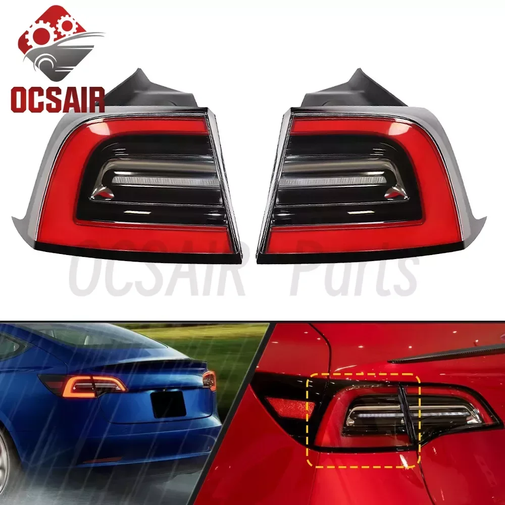Rear Tail Light Brake Lamp LEFT/RIGHT For Tesla Model 3/Y-1502086-00-D 1502087-00-D (4-Pin)