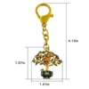 2025 Peach Tree With Magic Monkey And 9 Coins Keychain Bring Good Luck w5660 2