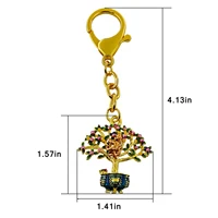2025 Peach Tree With Magic Monkey And 9 Coins Keychain Bring Good Luck w5660 2
