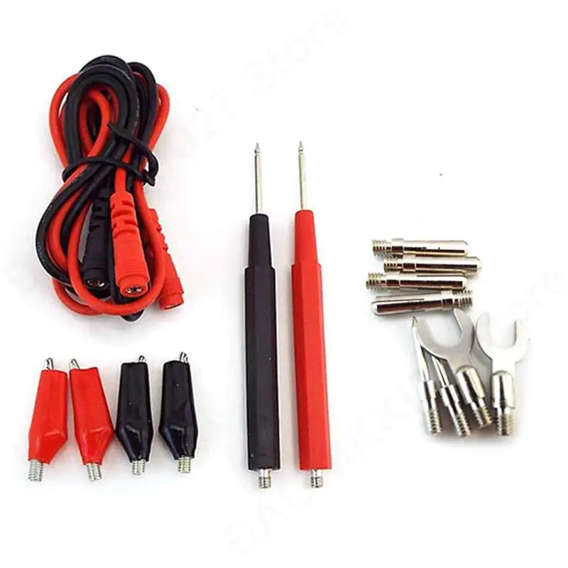 

Instrument Needle Tip 4mm tools Probe Test Leads Alligator Clip cord Wire Pen Cable Assortment for Digital Multimeter 16pcs V27