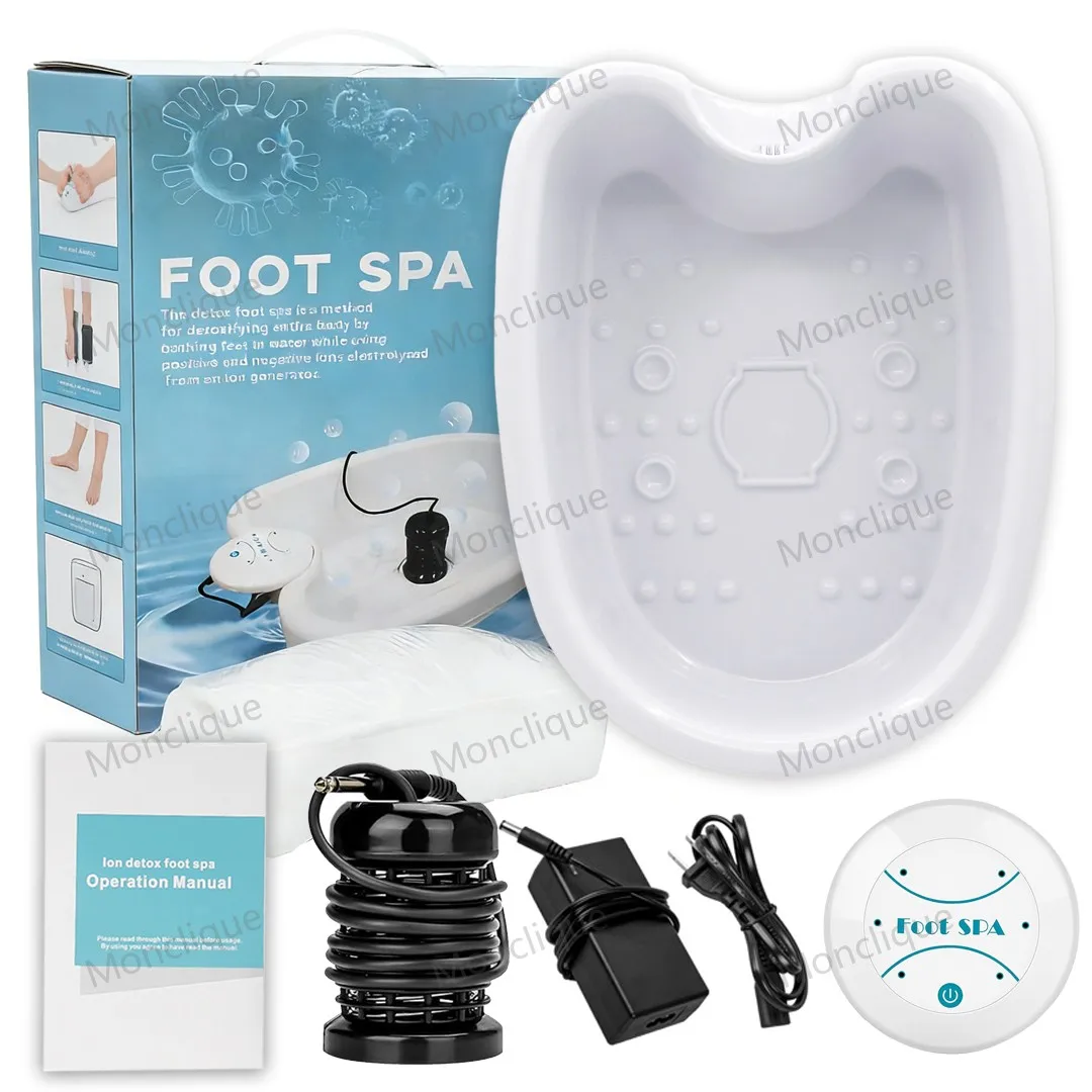 Detox Ion Electric Foot Spa Bath Massager Machine Foot Bath Cleaning Footspa Vibrating Whirlpool Care Arrays Aqua Health Therapy