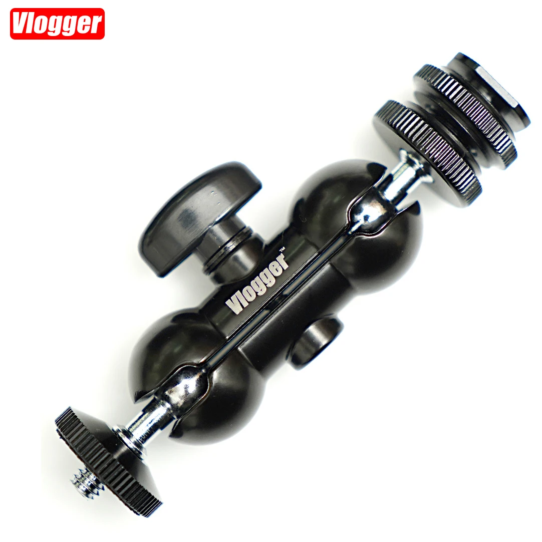 Vlogger Small Ball Head Monitor Magic Arm Double Ball Head Shoe Mount Universale Per Sony A7S3 Gh6 Nikon Zfc Canon Camera Video