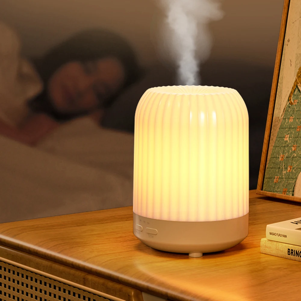 

250ML Mini Mute Aromatherapy Machine Timing Spray Air Purification Home Perfume Essential Oils Diffuser Humidifier Night Light