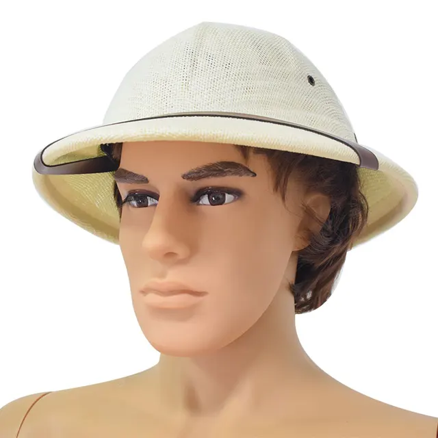Vietnam Kalap Explorer Szalma Sisak Nyári Csónakoló Napfény Dzsungel Bányászok Sapka Méhész Védő Eszközök - Image 4