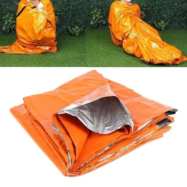 Lot De 2 Couvertures Thermiques D'urgence En Mylar, Imperméables, Pour