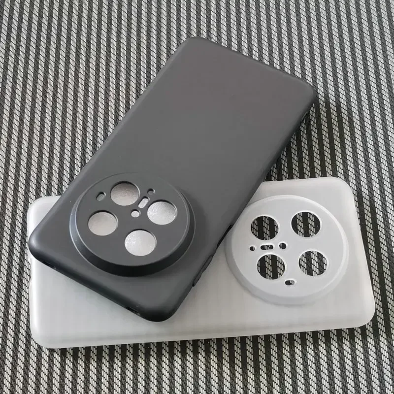 Frosted Clear Black Silicone Protective Phone Case - Soft TPU Cover